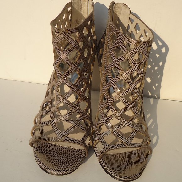 SIZE 8M. MICHAEL Michael Kors Yvonne cage heels booties - Picture 2 of 16